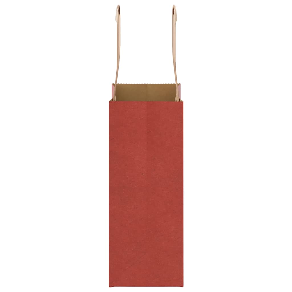 Papiertragetaschen 250 Stk. mit Henkeln Rot 15x8x21 cm