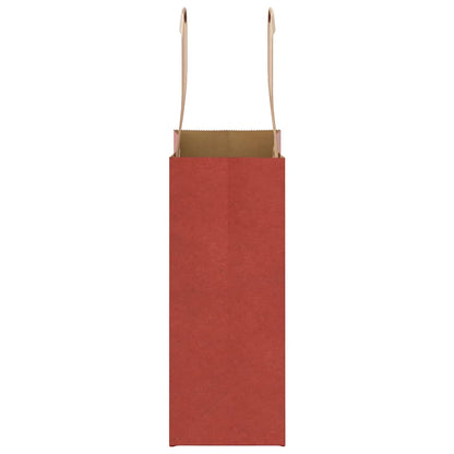 Papiertragetaschen 250 Stk. mit Henkeln Rot 15x8x21 cm