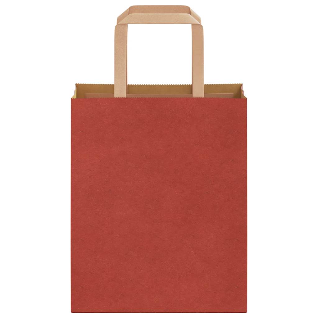 Papiertragetaschen 250 Stk. mit Henkeln Rot 18x8x22 cm