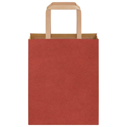 Papiertragetaschen 250 Stk. mit Henkeln Rot 18x8x22 cm