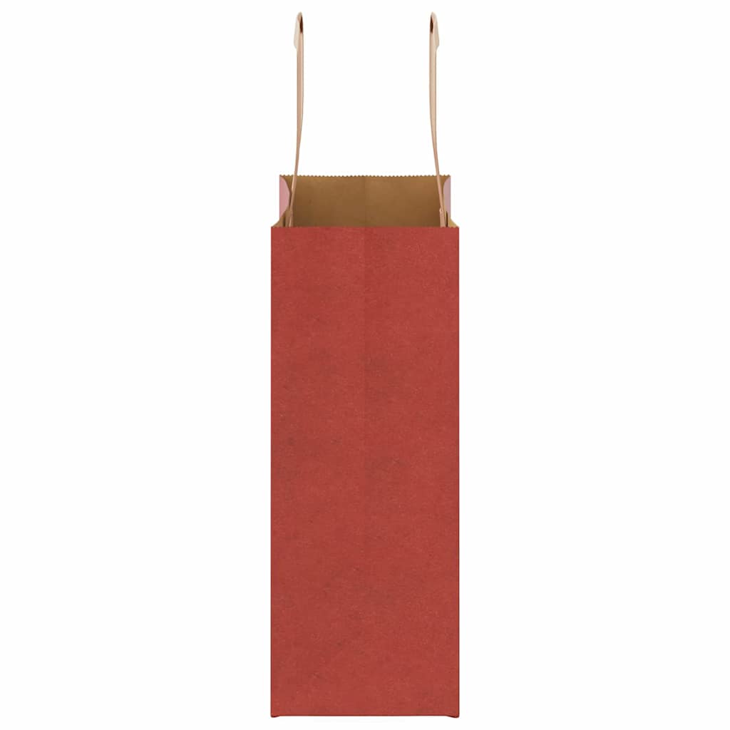 Papiertragetaschen 250 Stk. mit Henkeln Rot 18x8x22 cm
