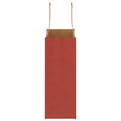 Papiertragetaschen 250 Stk. mit Henkeln Rot 18x8x22 cm