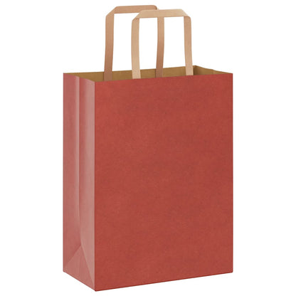 Papiertragetaschen 250 Stk. mit Henkeln Rot 21x11x28 cm