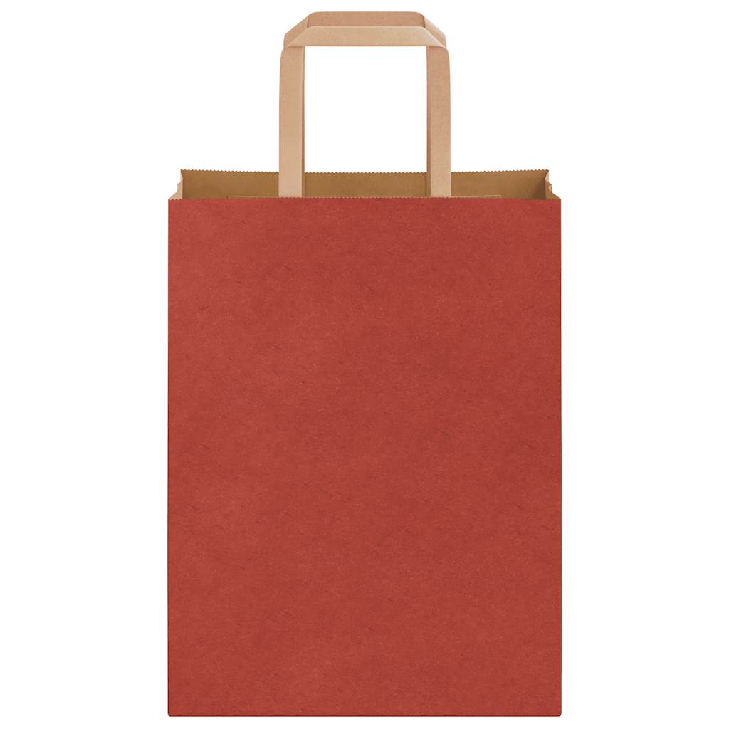 Papiertragetaschen 250 Stk. mit Henkeln Rot 21x11x28 cm