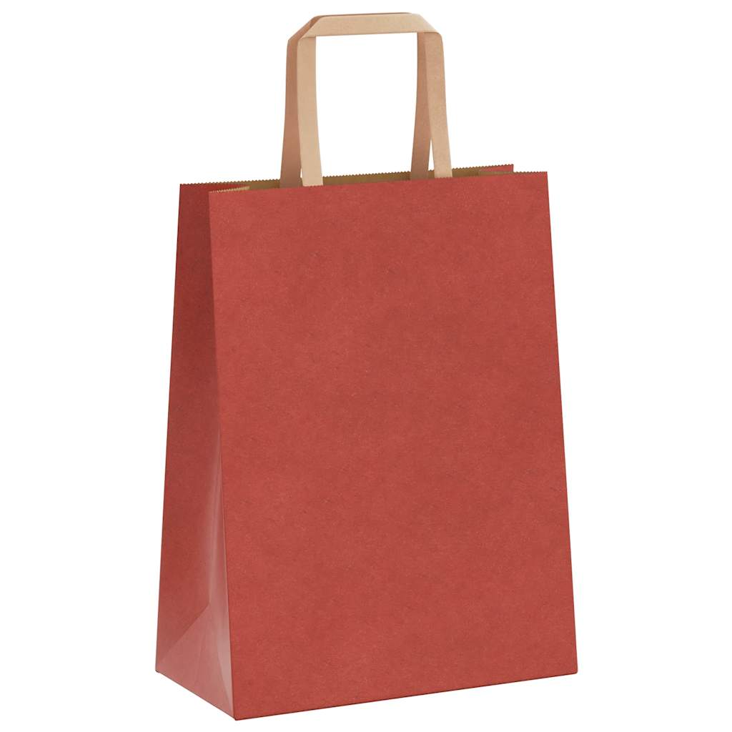Papiertragetaschen 250 Stk. mit Henkeln Rot 21x11x28 cm