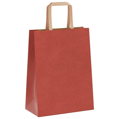Papiertragetaschen 250 Stk. mit Henkeln Rot 21x11x28 cm