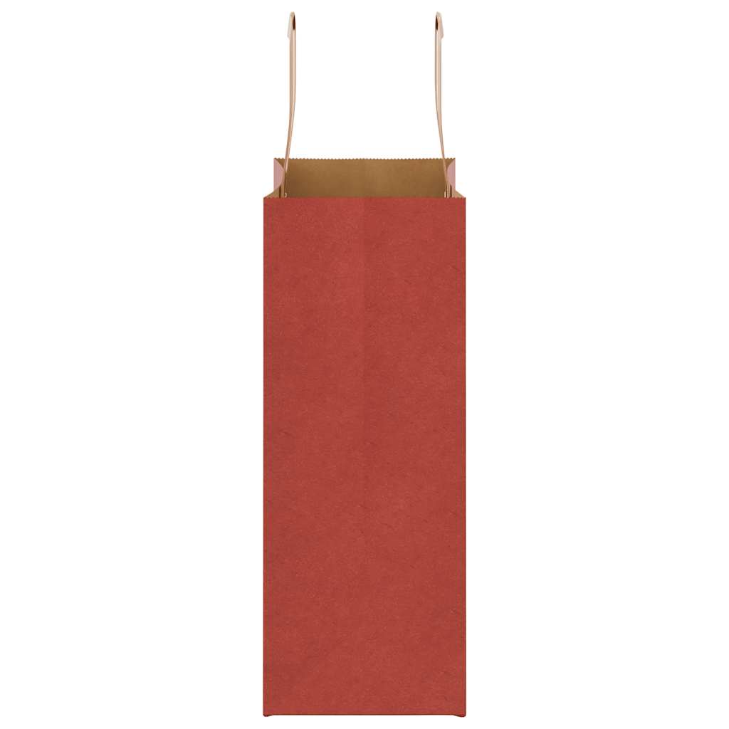 Papiertragetaschen 250 Stk. mit Henkeln Rot 21x11x28 cm