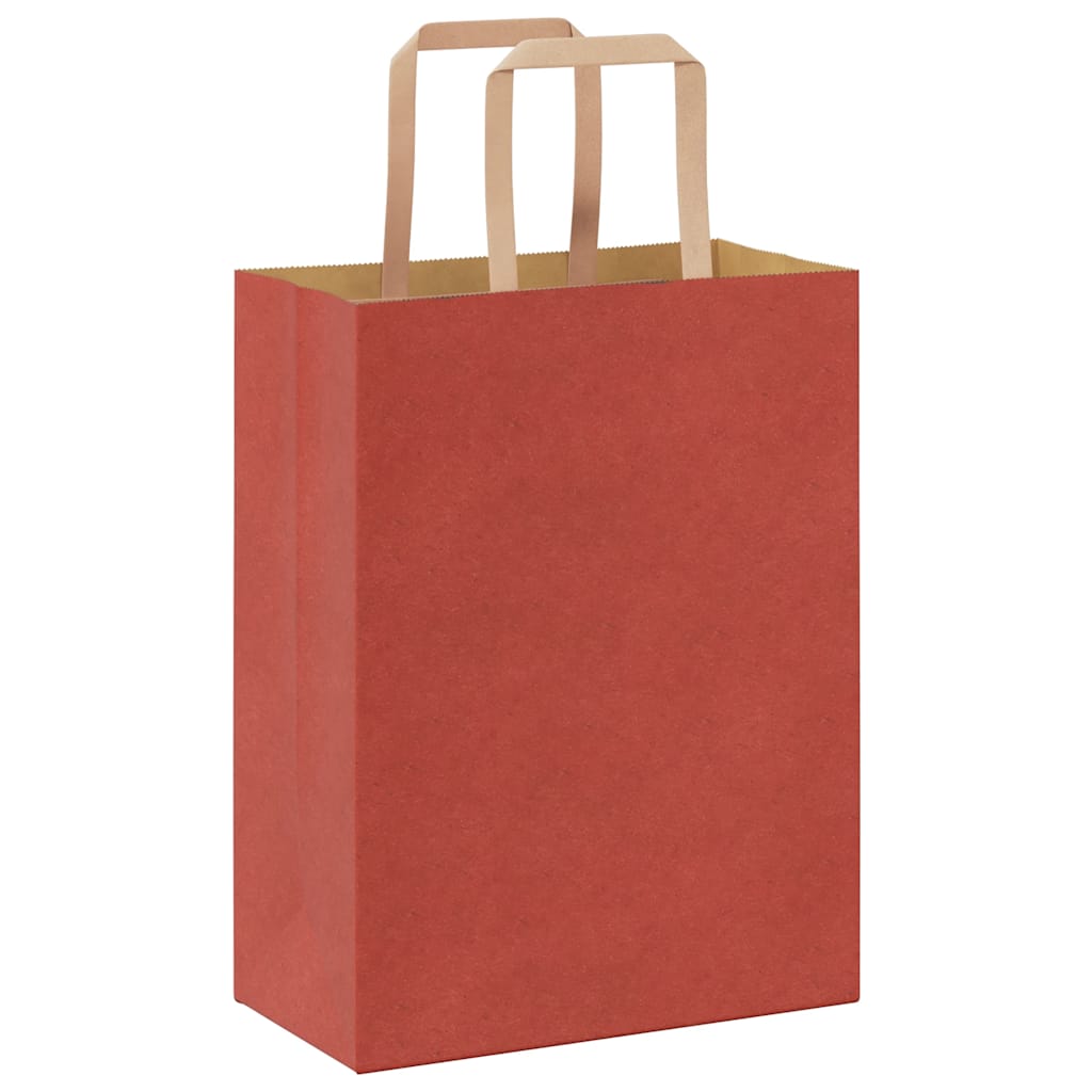 Papiertragetaschen 250 Stk. mit Henkeln Rot 21x11x28 cm
