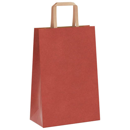 Papiertragetaschen 250 Stk. mit Henkeln Rot 21x11x31 cm