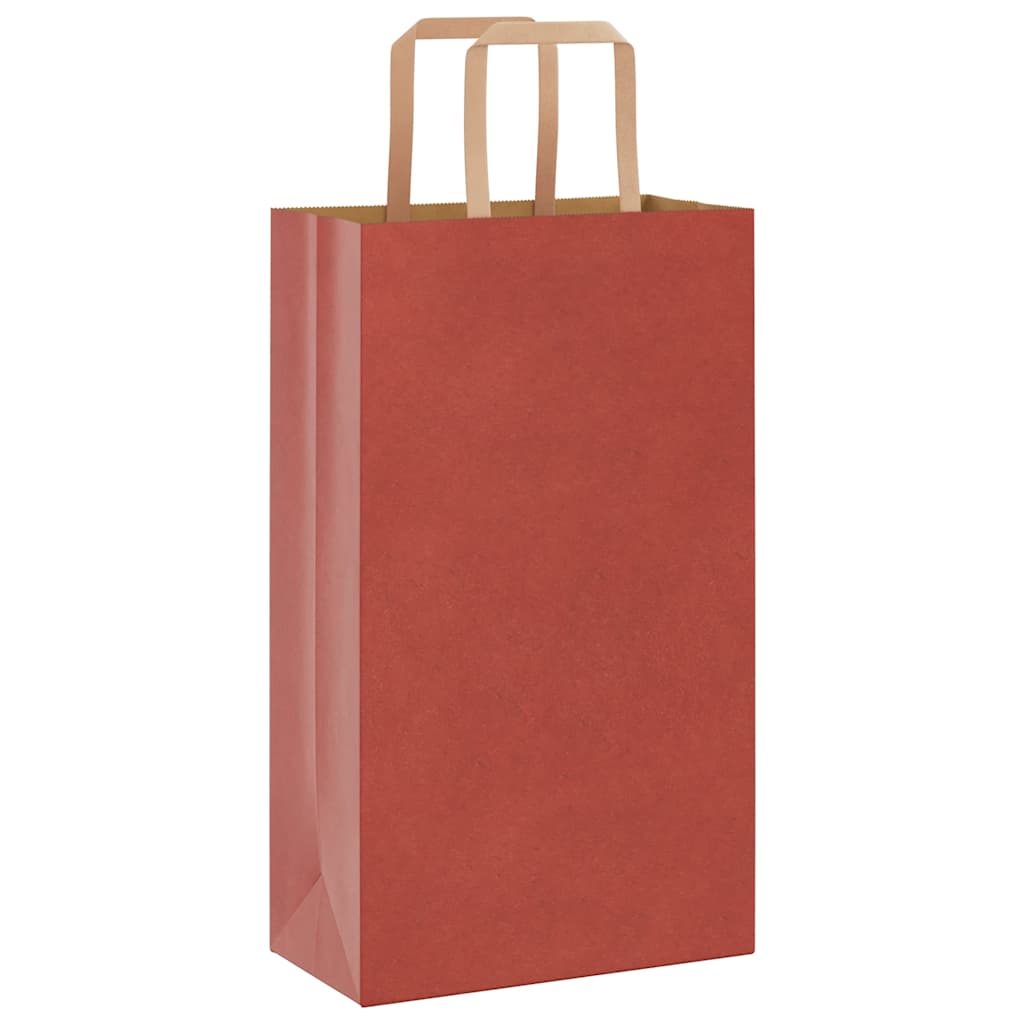 Papiertragetaschen 250 Stk. mit Henkeln Rot 21x11x36 cm