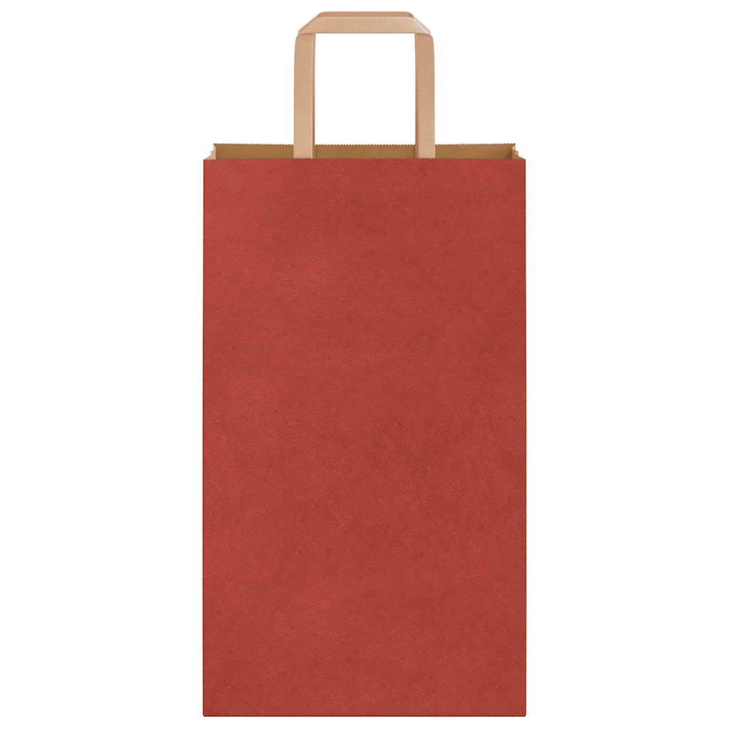 Papiertragetaschen 250 Stk. mit Henkeln Rot 21x11x36 cm
