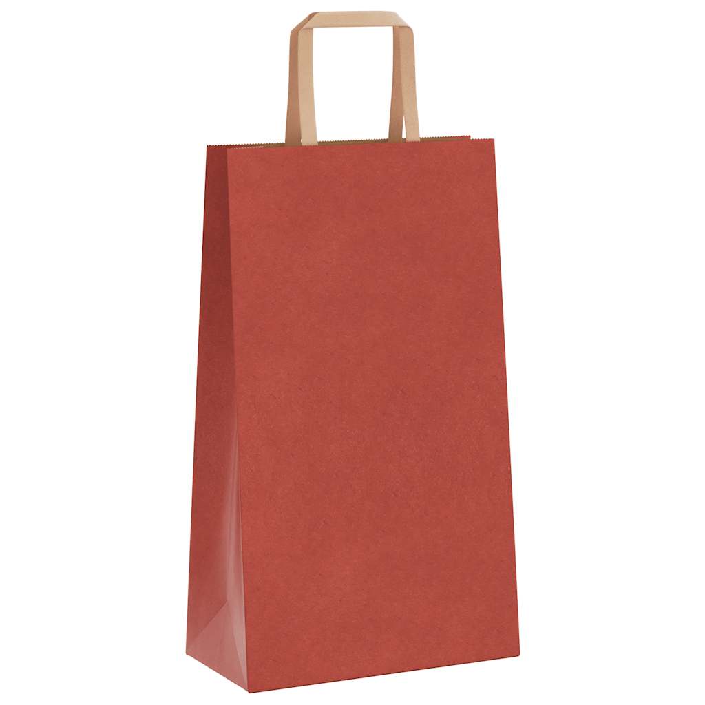Papiertragetaschen 250 Stk. mit Henkeln Rot 21x11x36 cm