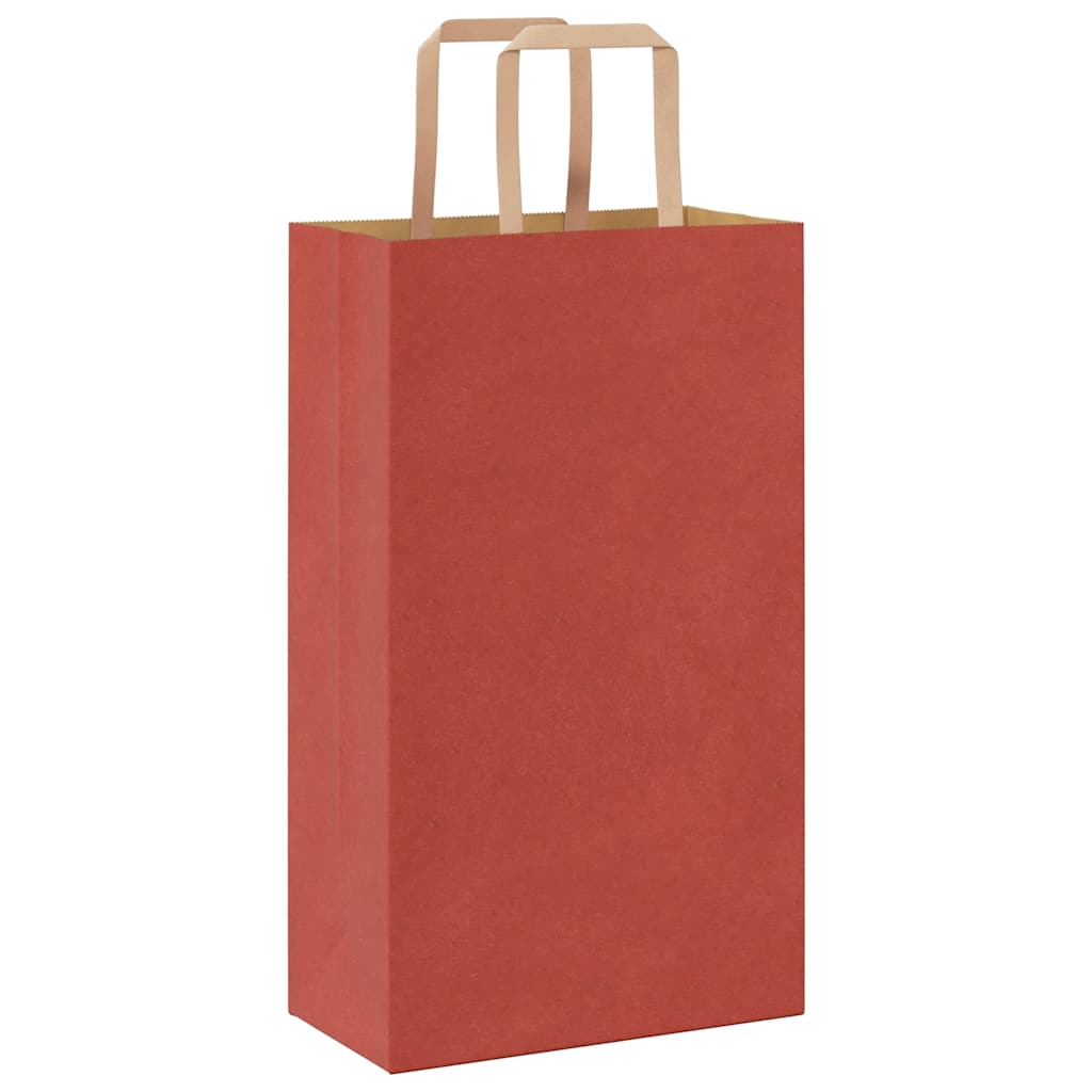 Papiertragetaschen 250 Stk. mit Henkeln Rot 21x11x36 cm