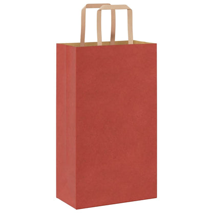 Papiertragetaschen 250 Stk. mit Henkeln Rot 21x11x36 cm