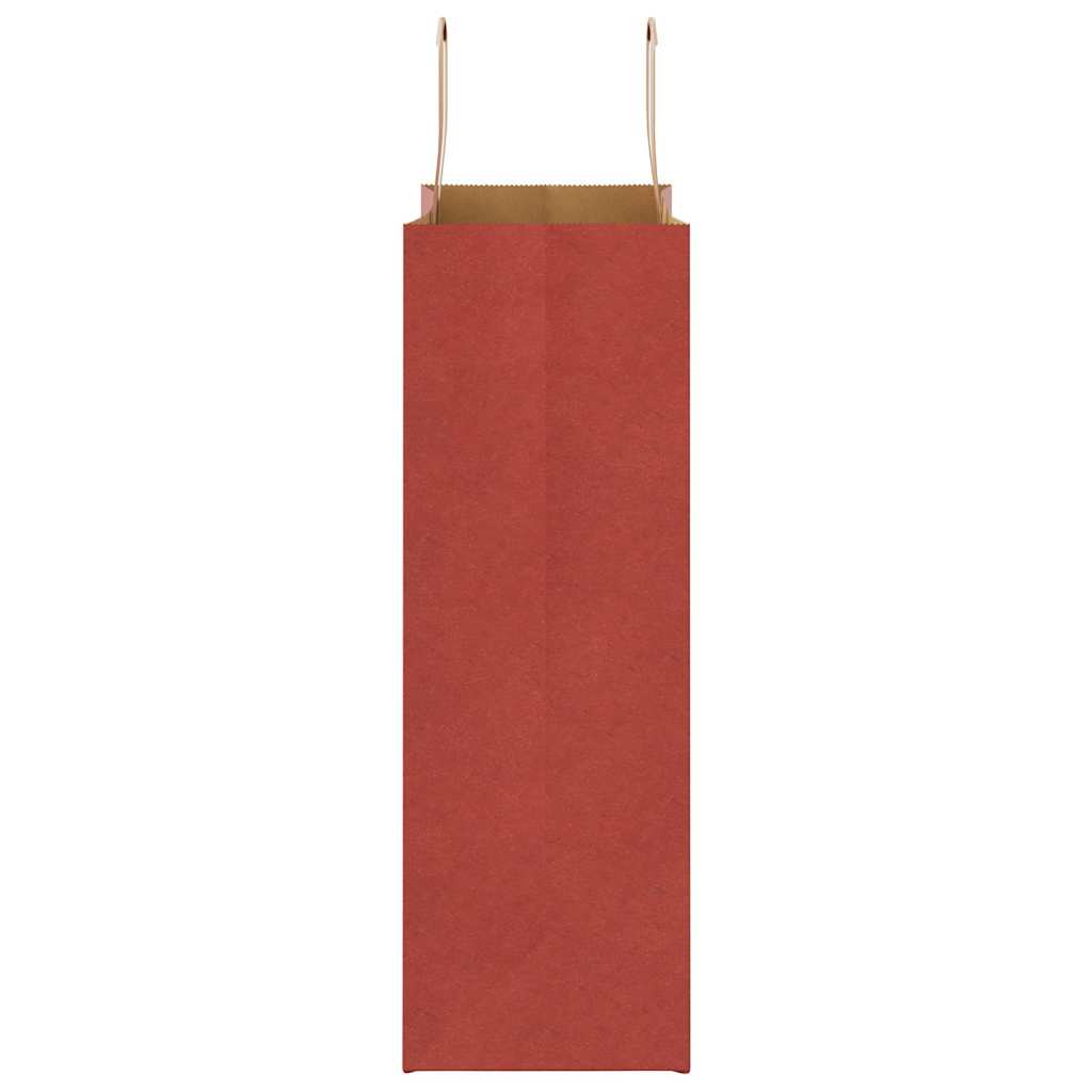Papiertragetaschen 250 Stk. mit Henkeln Rot 26x12x35 cm
