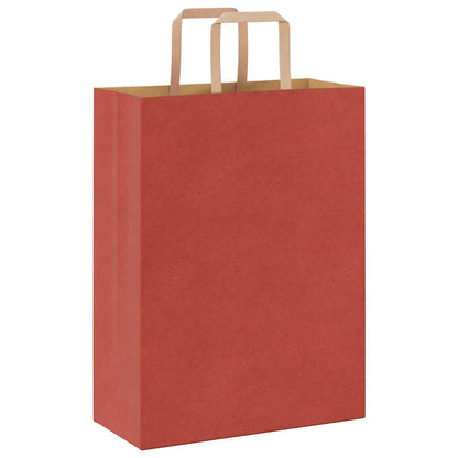 Papiertragetaschen 250 Stk. mit Henkeln Rot 26x12x35 cm