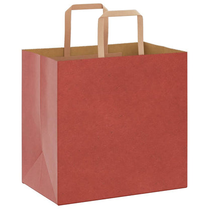 Papiertragetaschen 250 Stk. mit Henkeln Rot 26x17x25 cm