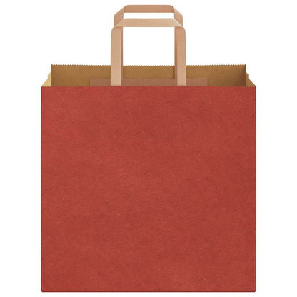 Papiertragetaschen 250 Stk. mit Henkeln Rot 26x17x25 cm