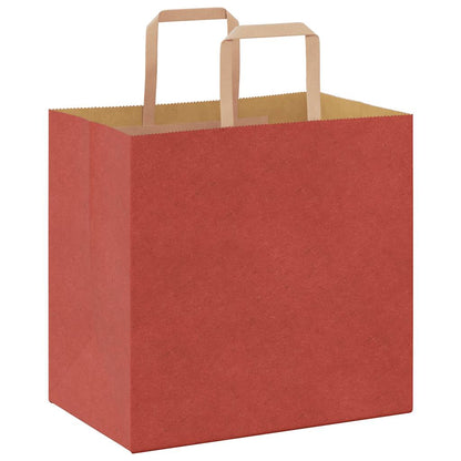 Papiertragetaschen 250 Stk. mit Henkeln Rot 26x17x25 cm