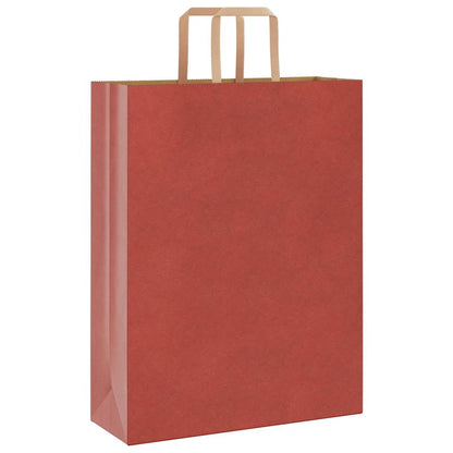Papiertragetaschen 250 Stk. mit Henkeln Rot 32x12x42 cm