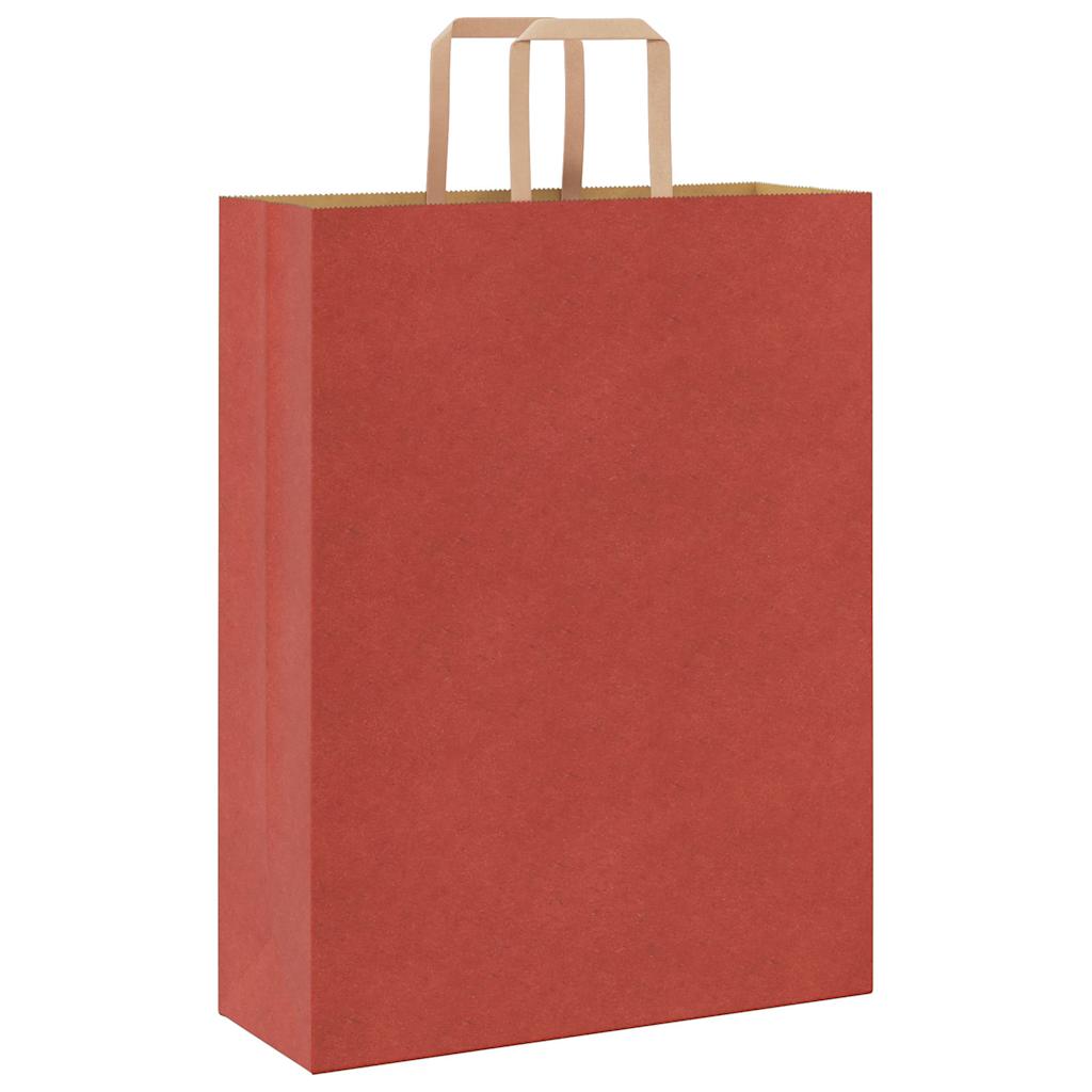 Papiertragetaschen 250 Stk. mit Henkeln Rot 32x12x42 cm