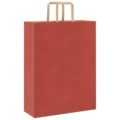 Papiertragetaschen 250 Stk. mit Henkeln Rot 32x12x42 cm