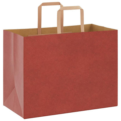 Papiertragetaschen 250 Stk. mit Henkeln Rot 32x17x25 cm