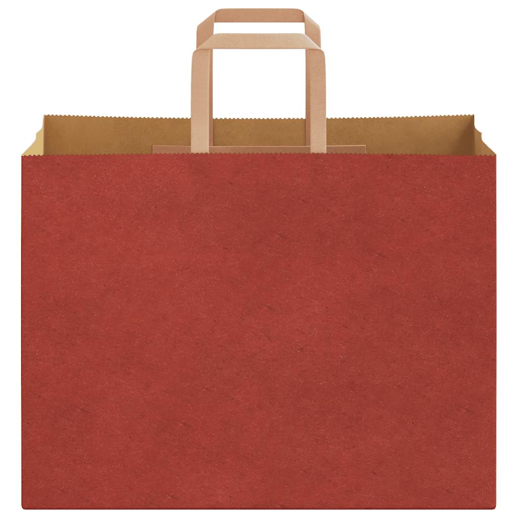 Papiertragetaschen 250 Stk. mit Henkeln Rot 32x17x25 cm