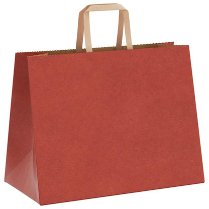 Papiertragetaschen 250 Stk. mit Henkeln Rot 32x17x25 cm