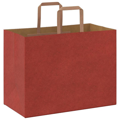 Papiertragetaschen 250 Stk. mit Henkeln Rot 32x17x25 cm