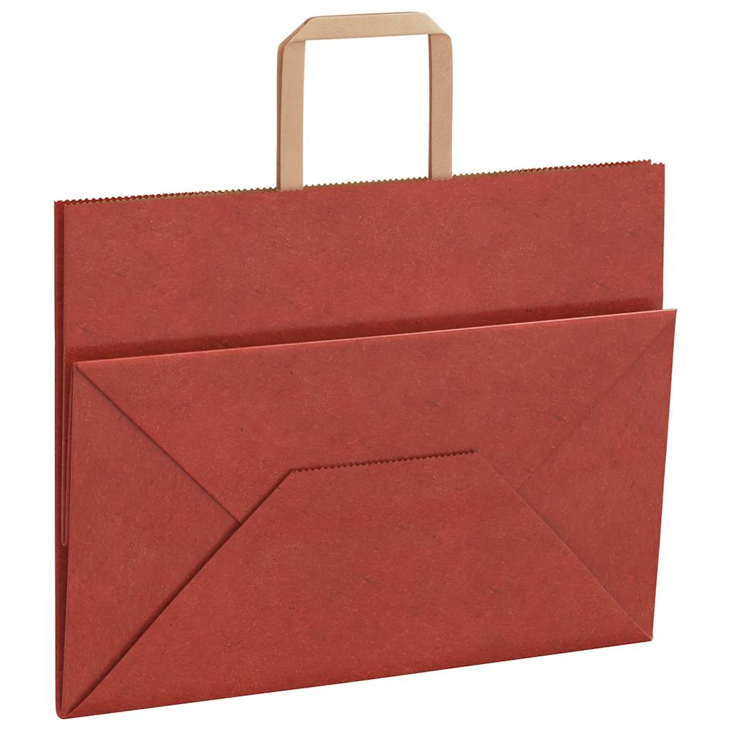 Papiertragetaschen 250 Stk. mit Henkeln Rot 32x17x25 cm