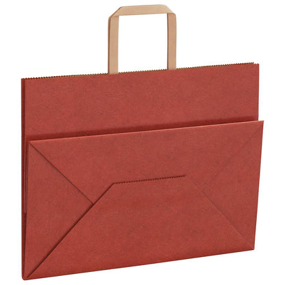 Papiertragetaschen 250 Stk. mit Henkeln Rot 32x17x25 cm
