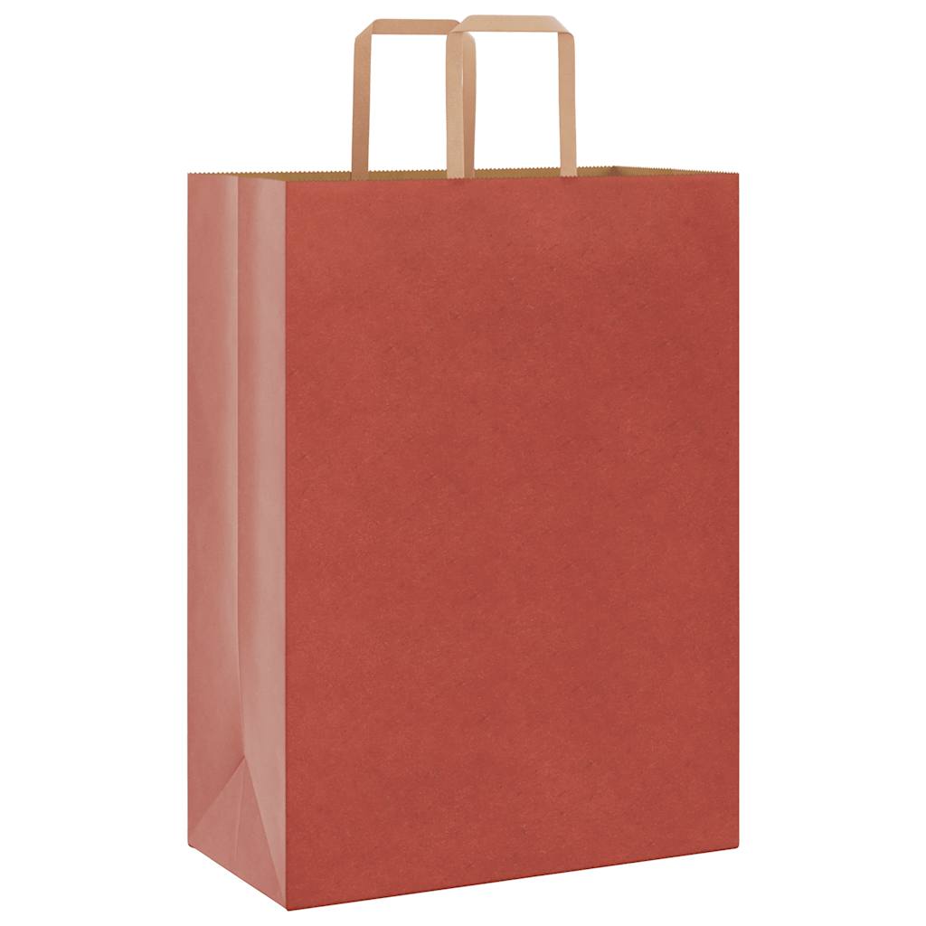 Papiertragetaschen 250 Stk. mit Henkeln Rot 32x17x44 cm