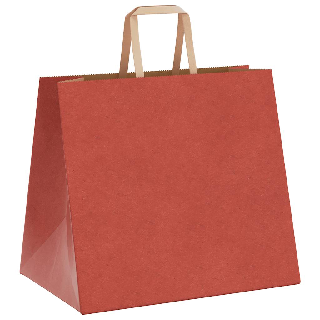 Papiertragetaschen 250 Stk. mit Henkeln Rot 32x22x28 cm