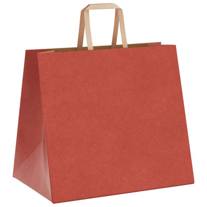 Papiertragetaschen 250 Stk. mit Henkeln Rot 32x22x28 cm