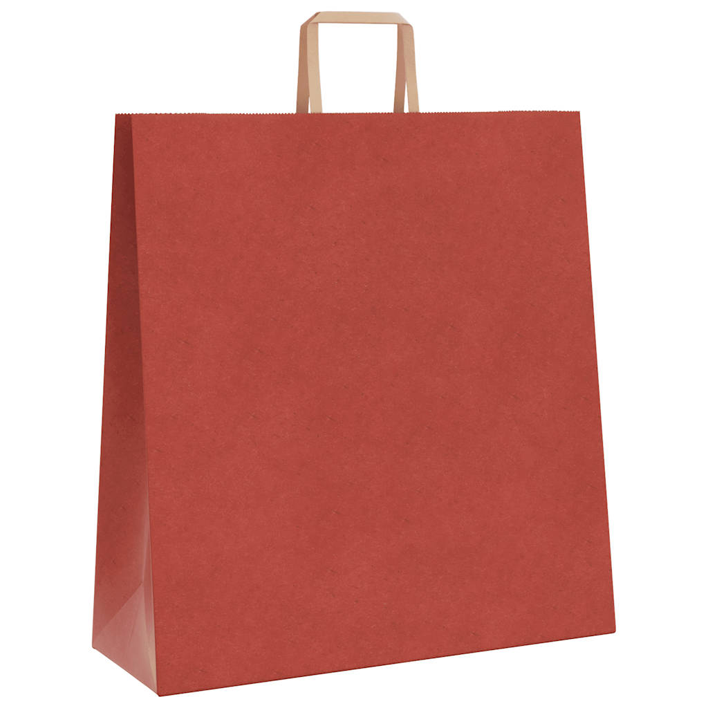 Papiertragetaschen 250 Stk. mit Henkeln Rot 45x17x48 cm