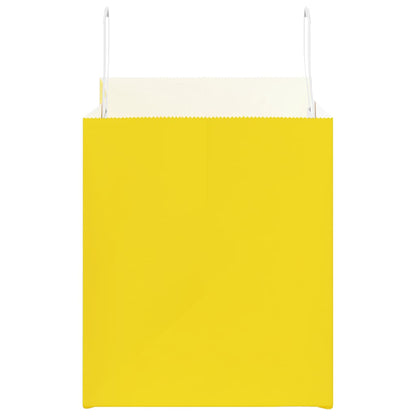 Papiertragetaschen 50 Stk. mit Henkeln Gelb 32x22x24 cm