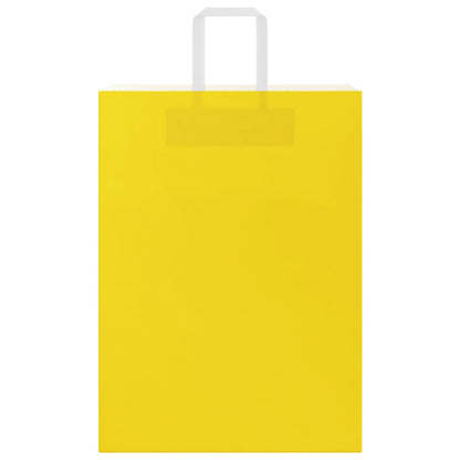 Papiertragetaschen 250 Stk. mit Henkeln Gelb 32x17x44 cm