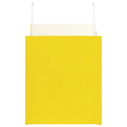 Papiertragetaschen 250 Stk. mit Henkeln Gelb 32x22x24 cm