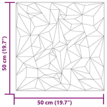 Wandpaneele 12 Stk. Beton 50x50 cm XPS 3 m² Amethyst