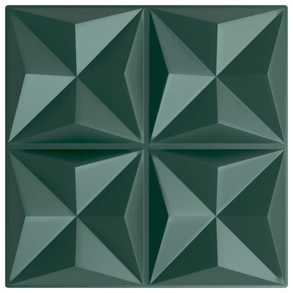 Wandpaneele 24 Stk. Grün 50x50 cm XPS 6 m² Origami