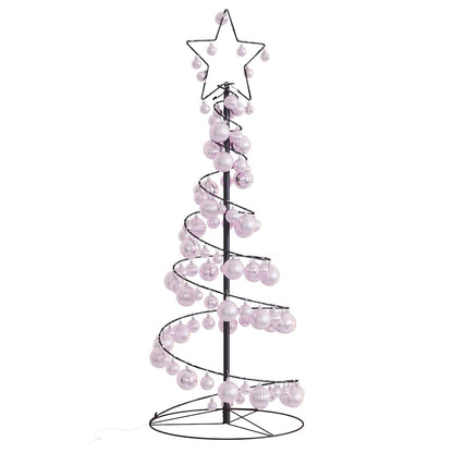 LED Weihnachtsbaum mit Kugeln 80 LEDs Warmweiß 120 cm