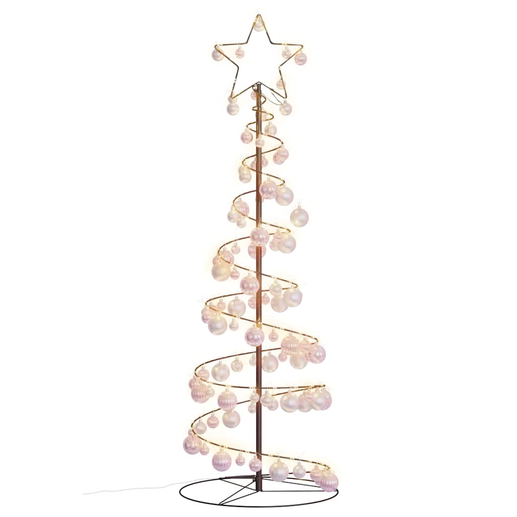 LED Weihnachtsbaum mit Kugeln 100 LEDs Warmweiß 150 cm