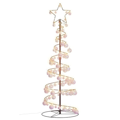 LED Weihnachtsbaum mit Kugeln 100 LEDs Warmweiß 150 cm