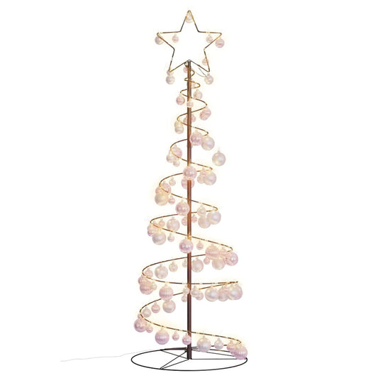 LED Weihnachtsbaum mit Kugeln 100 LEDs Warmweiß 150 cm