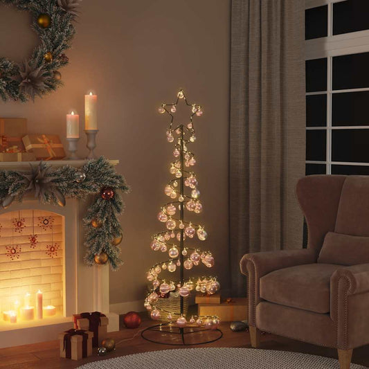 LED Weihnachtsbaum mit Kugeln 100 LEDs Warmweiß 150 cm