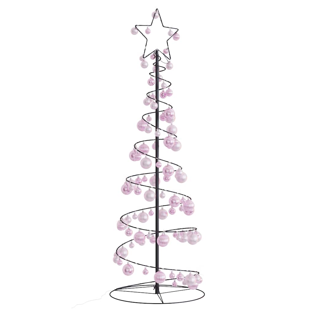 LED Weihnachtsbaum mit Kugeln 100 LEDs Warmweiß 150 cm