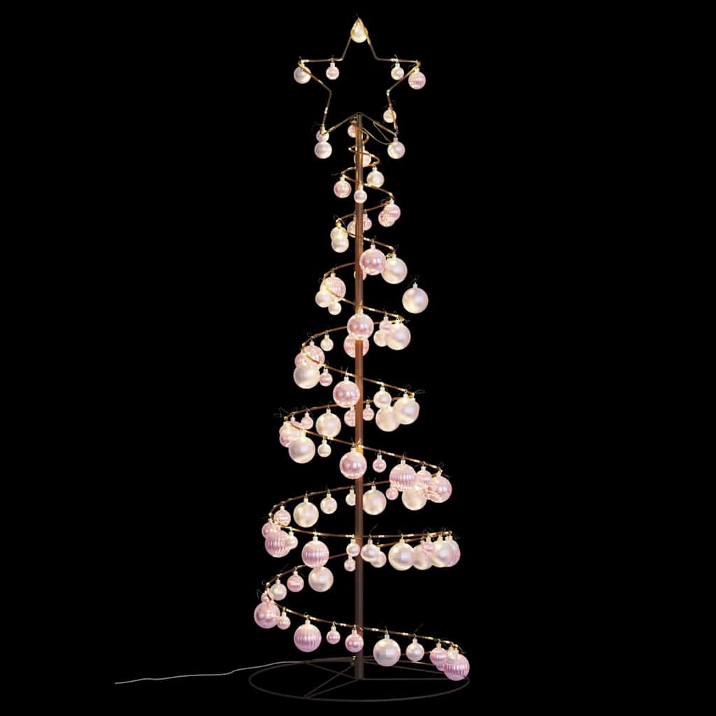 LED Weihnachtsbaum mit Kugeln 100 LEDs Warmweiß 150 cm
