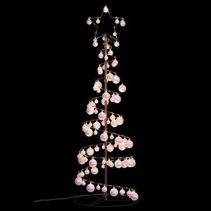 LED Weihnachtsbaum mit Kugeln 100 LEDs Warmweiß 150 cm