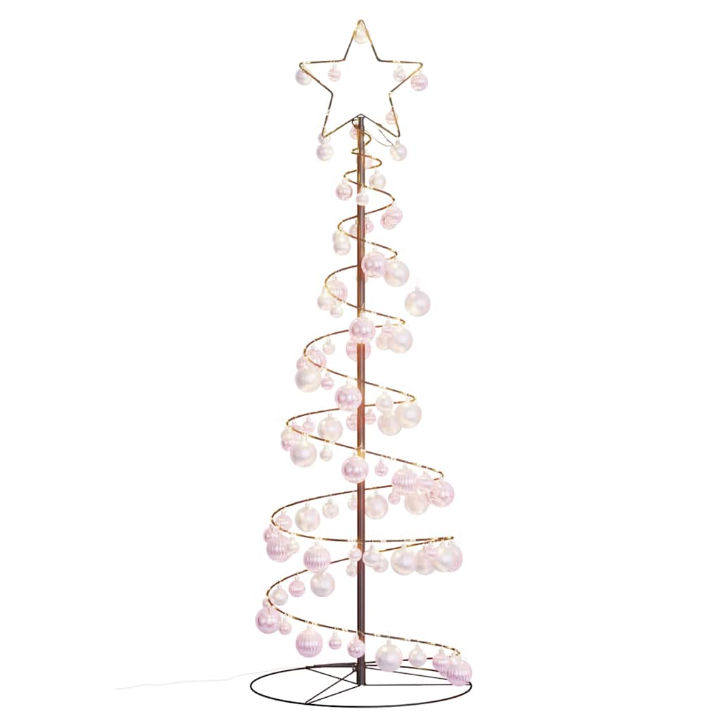 LED Weihnachtsbaum mit Kugeln 100 LEDs Warmweiß 150 cm